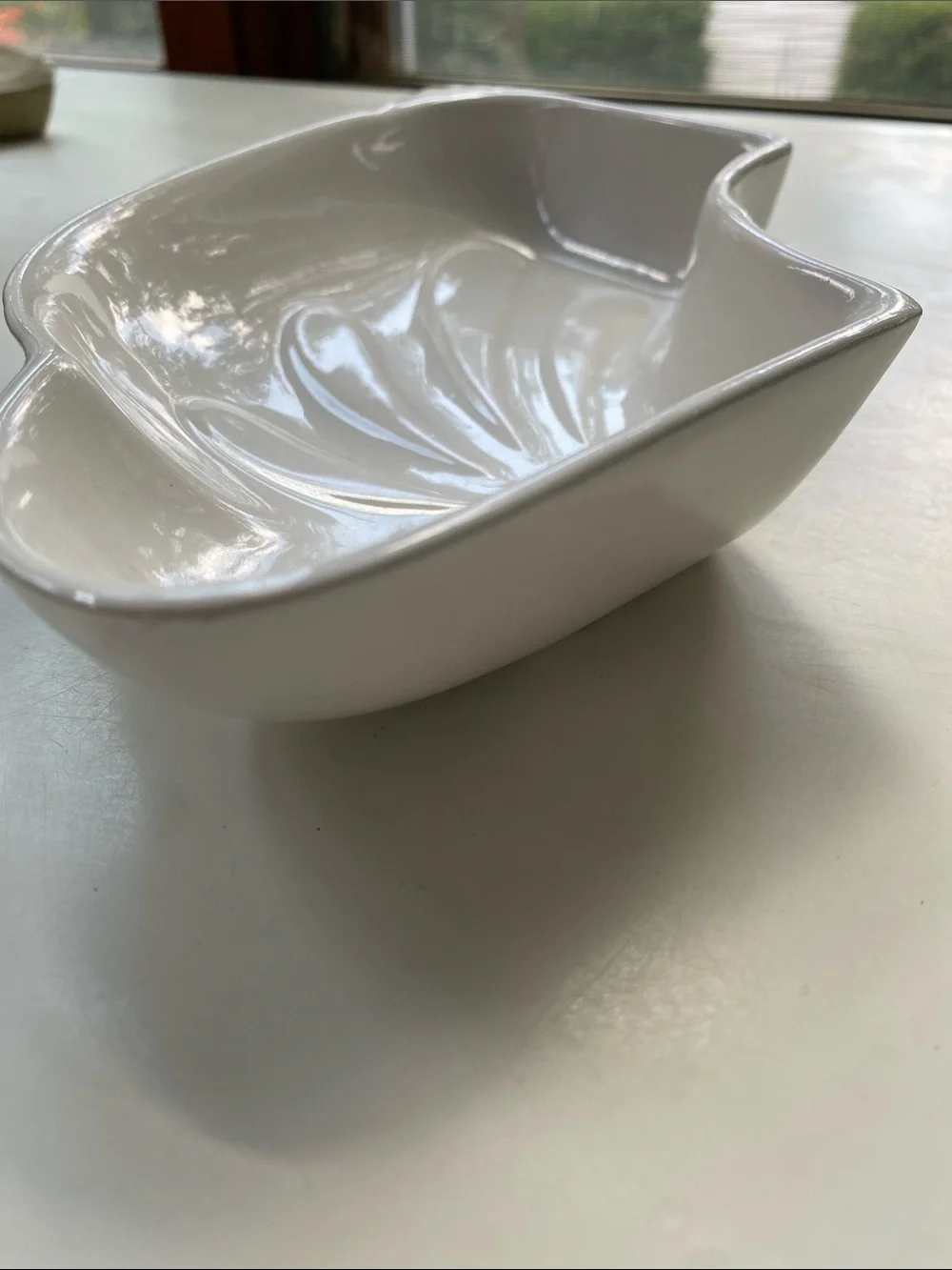 California Pottery Vintage White Lazy Susan Dish L54